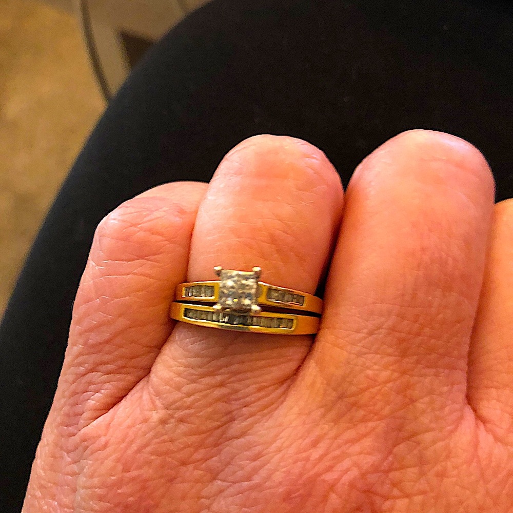 10k Diamond Wedding Set